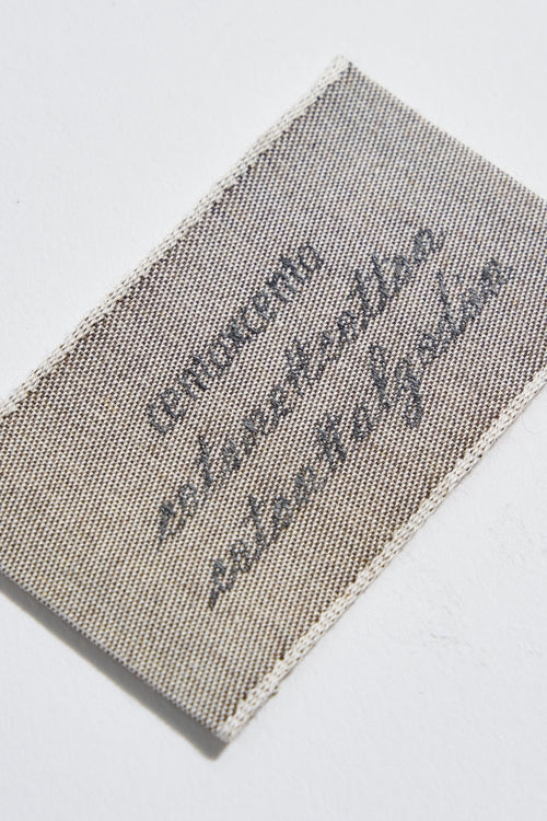 Cotton shuttle label