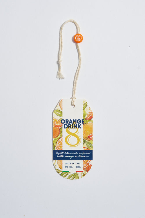 Die-cut bottle tag